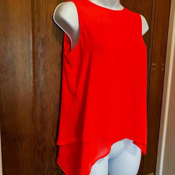 Vince Camuto Neon Orange Flowy‎ Asymmetrical Tank XS - Picture 3 of 10